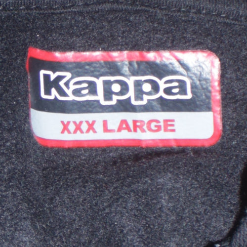 Kappa Men's Black 3XL Full Zip Hoodie Sweatshirt