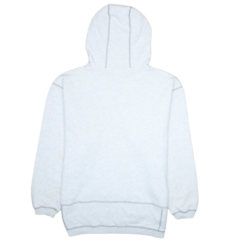 Nike Womens Light Grey Blue 1/4 Zip Hoodie Medium Cotton Blend