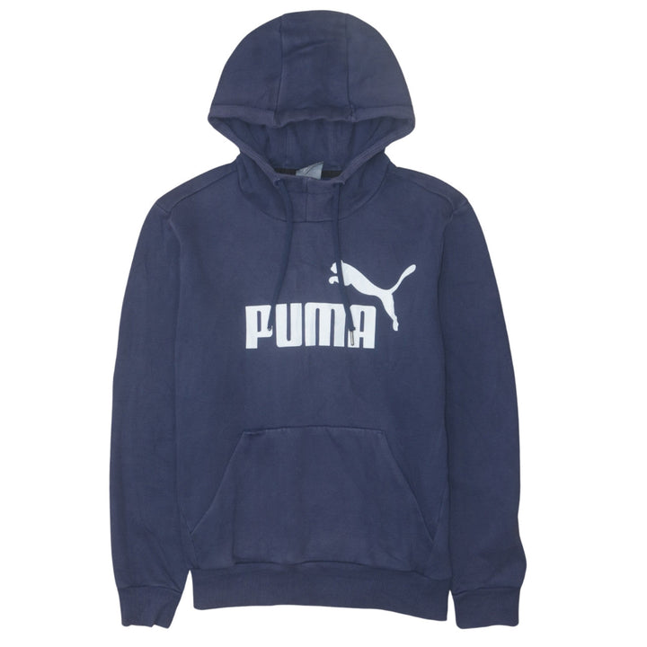 Puma Womens Navy Blue Pullover Hoodie XS - Classic Logo Design