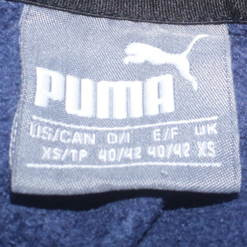 Puma Womens Navy Blue Pullover Hoodie XS - Classic Logo Design