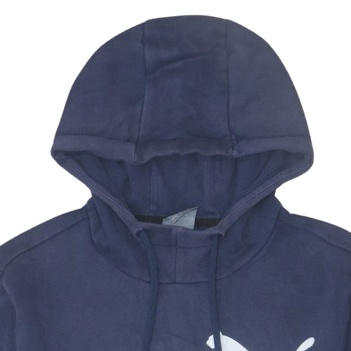 Puma Womens Navy Blue Pullover Hoodie XS - Classic Logo Design