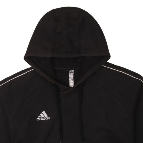 Adidas Womens Black XL Pullover Hoodie with Logo and Pockets