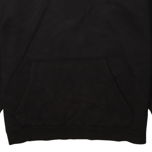 Adidas Womens Black XL Pullover Hoodie with Logo and Pockets