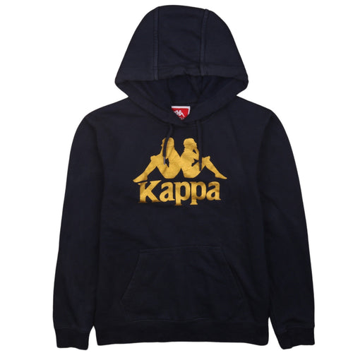Kappa Boys Black Pullover Hoodie Medium Logo Fleece Sweatshirt