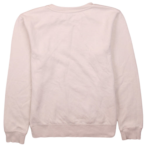 Champion Boys Beige Pullover Sweatshirt L Embroidered Logo Crew Neck