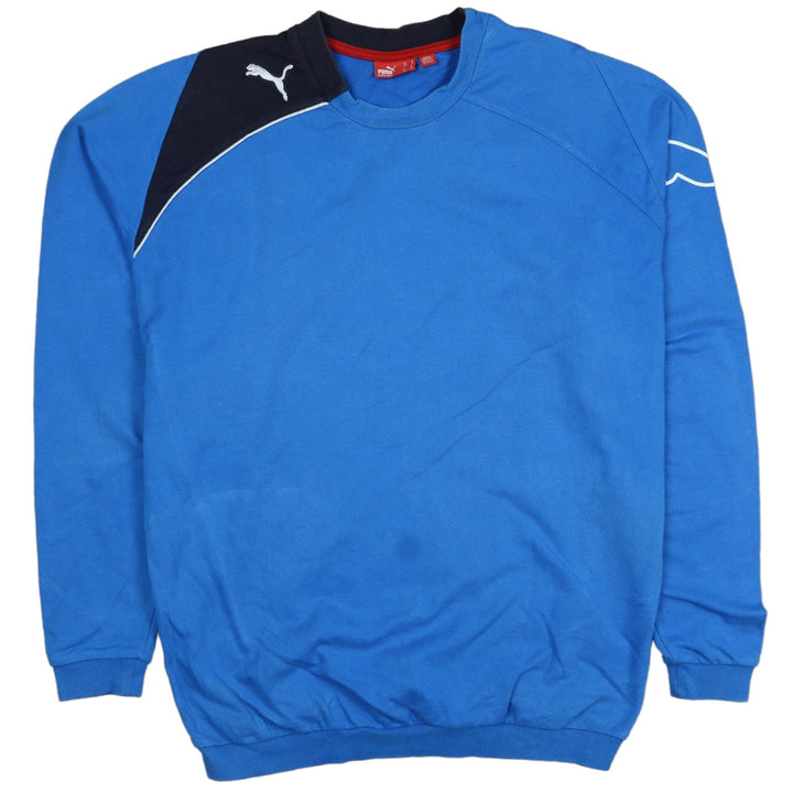 Puma Men's Blue Regular Fit Long Sleeve Sports Sweatshirt Size S