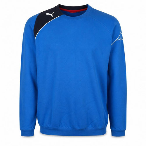 Puma Men's Blue Regular Fit Long Sleeve Sports Sweatshirt Size S