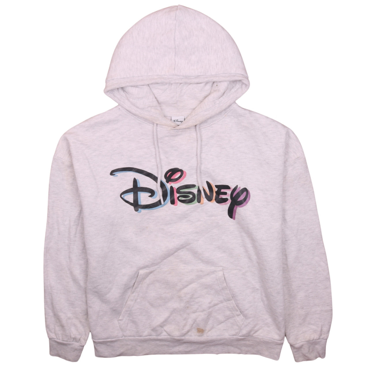Disney Women's Beige Pullover Hoodie Size L Logo Design