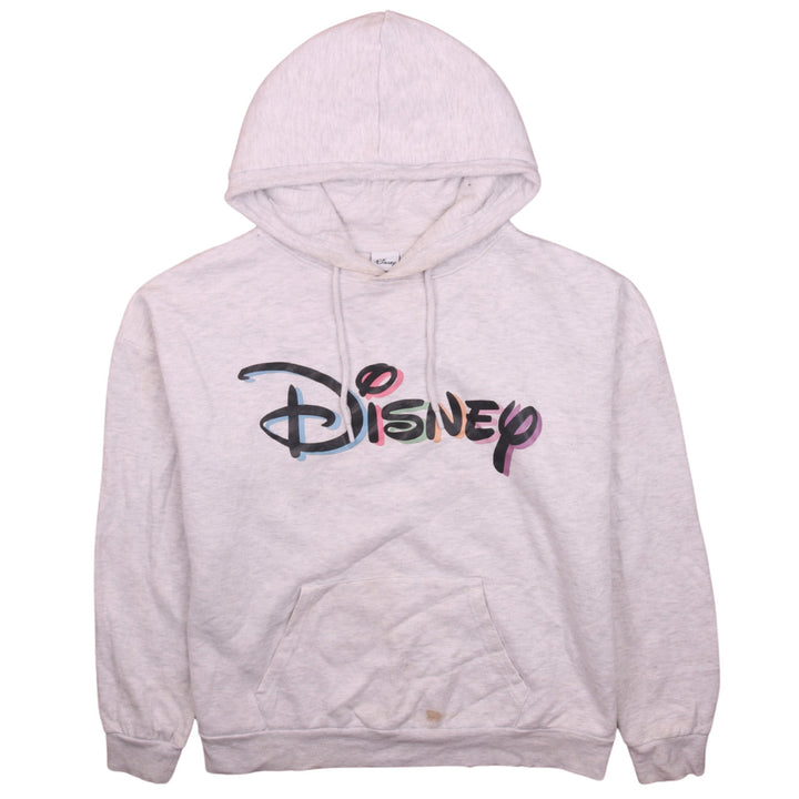 Disney Women's Beige Pullover Hoodie Size L Logo Design
