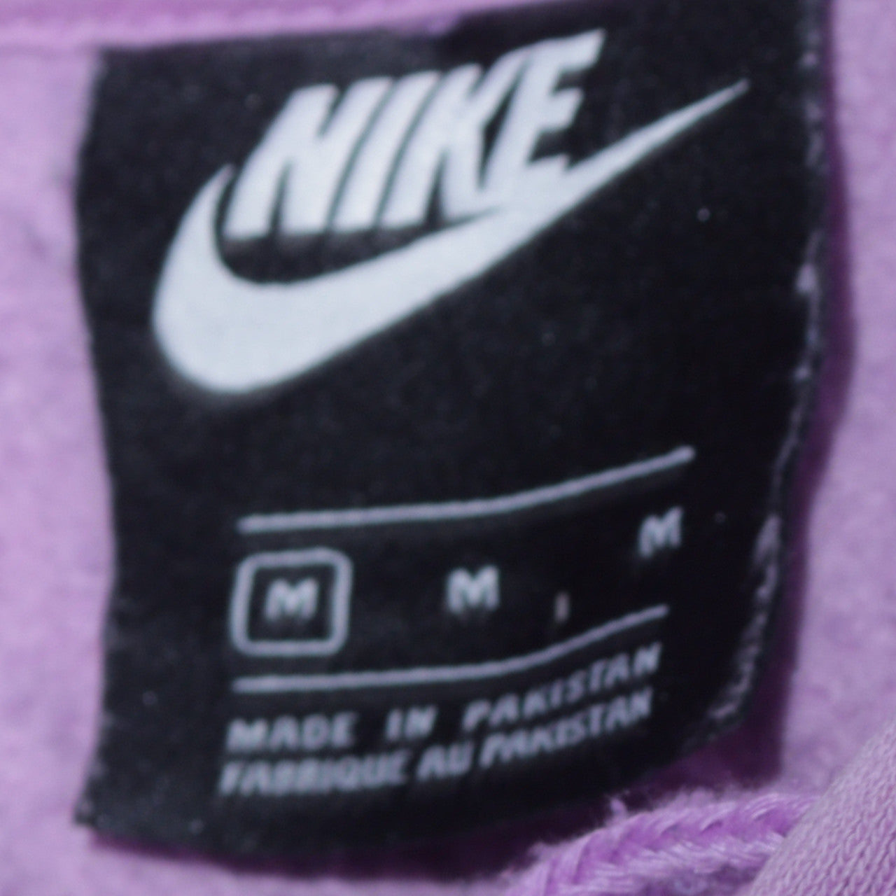 Nike Womens Purple Pullover Hoodie Medium Cotton Blend Sweatshirt