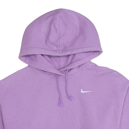 Nike Womens Purple Pullover Hoodie Medium Cotton Blend Sweatshirt