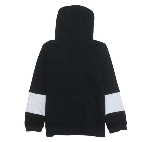 Nike Boys Black XL Pullover Fleece Hoodie with Colourblock Sleeves