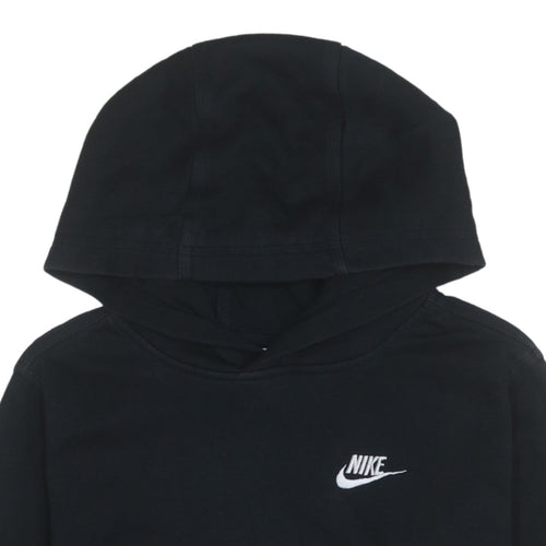 Nike Boys Black XL Pullover Fleece Hoodie with Colourblock Sleeves