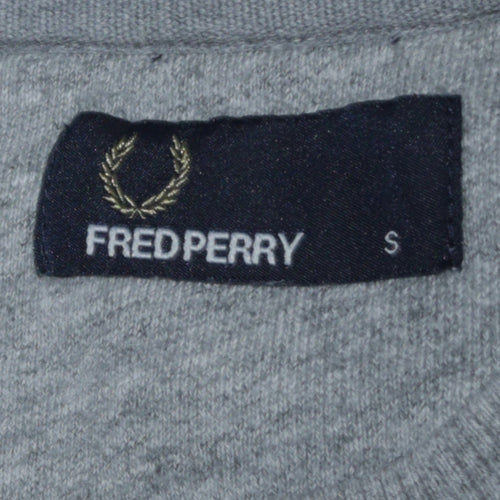 Fred Perry Men's Grey Cotton Crew Neck Sweatshirt Size S