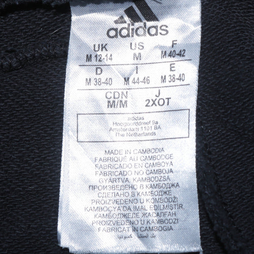 adidas Womens Black Jogger Sweatpants M 12-14 with Pink Logo