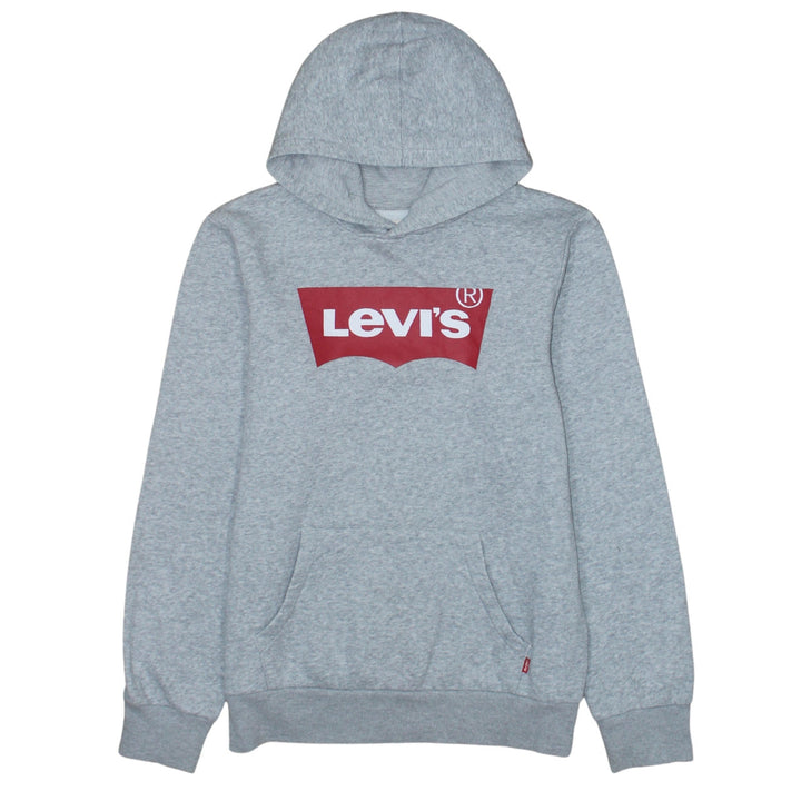 Levi's Boys Grey Logo Pullover Hoodie 14 Years Fleece Long Sleeve