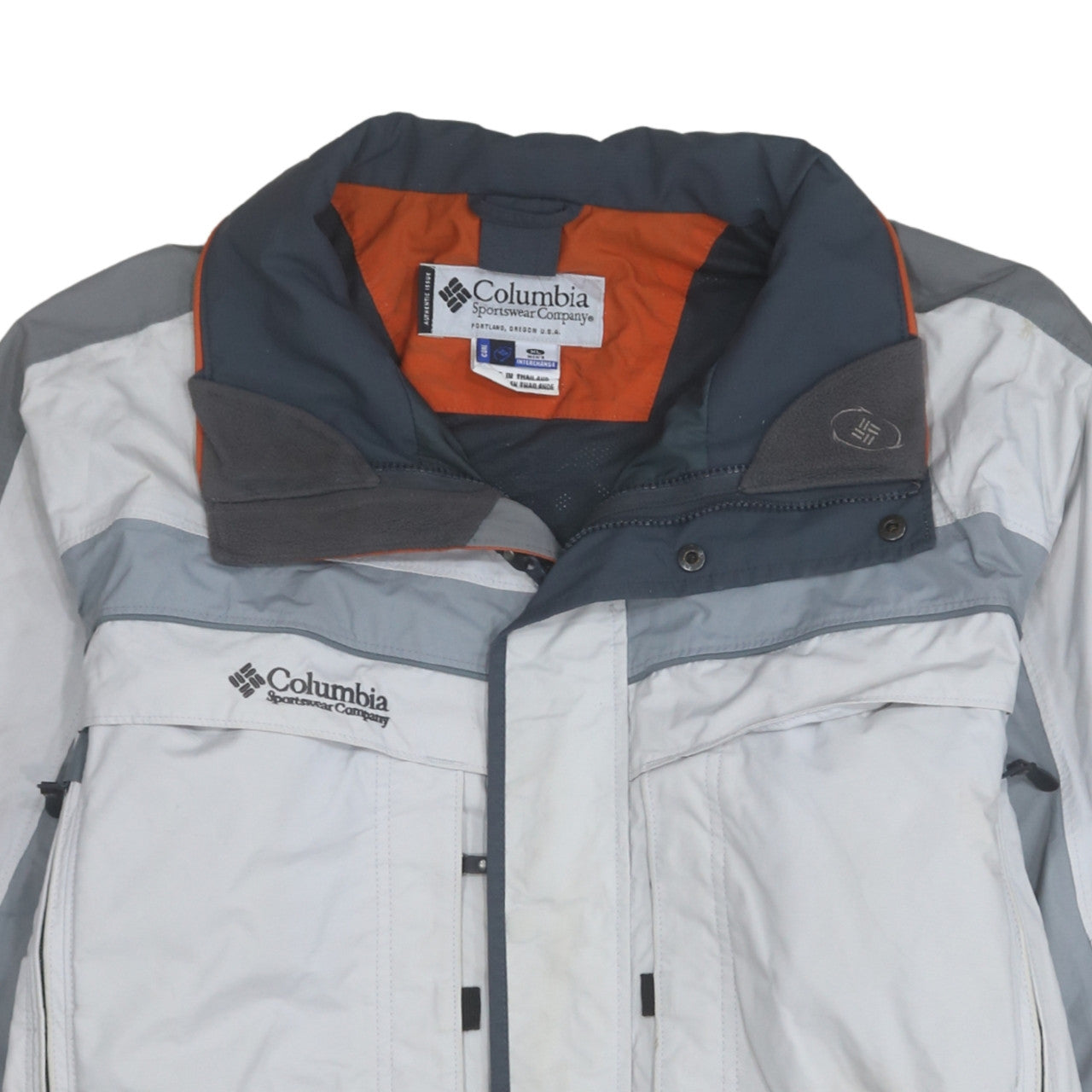 Columbia Men's White Grey XL Interchange Waterproof Ski Jacket