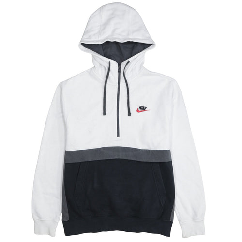 Nike Women's Black & White Half Zip Hoodie Small Sweatshirt