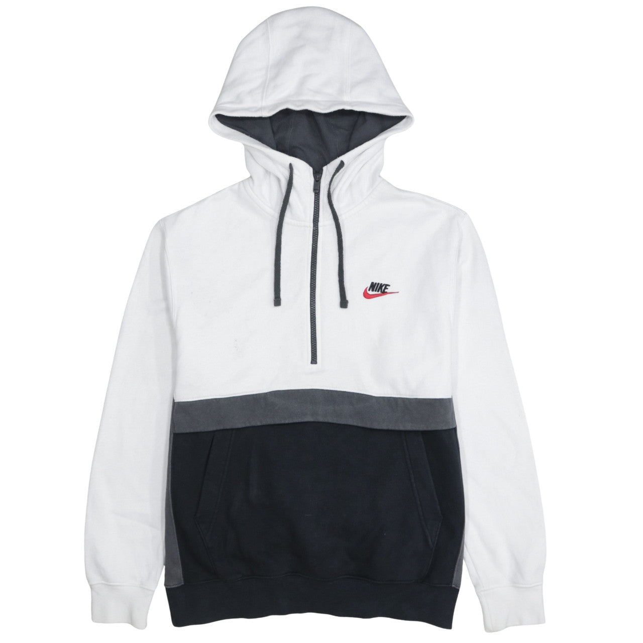 Nike Women's Black & White Half Zip Hoodie Small Sweatshirt