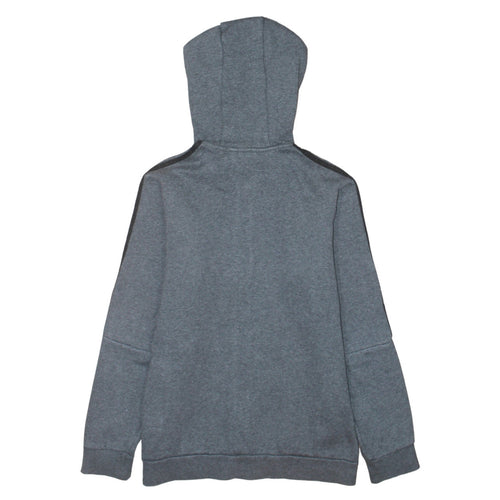 Adidas Boys Grey Full Zip Hoodie 13-14 Years Regular Fit Sportswear