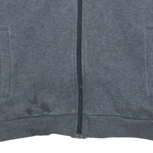 Adidas Boys Grey Full Zip Hoodie 13-14 Years Regular Fit Sportswear