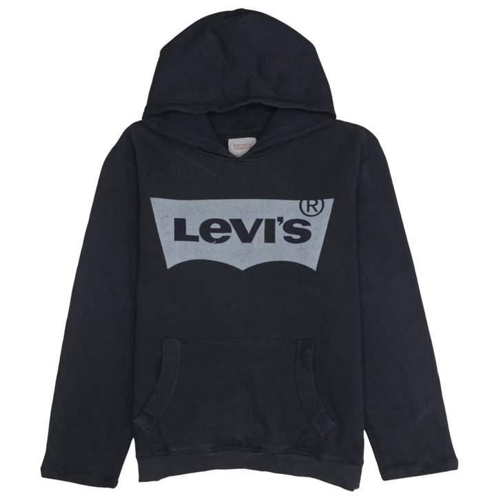 Levi's Boys Black Pullover Hoodie 16 Years Logo Fleece Sweatshirt