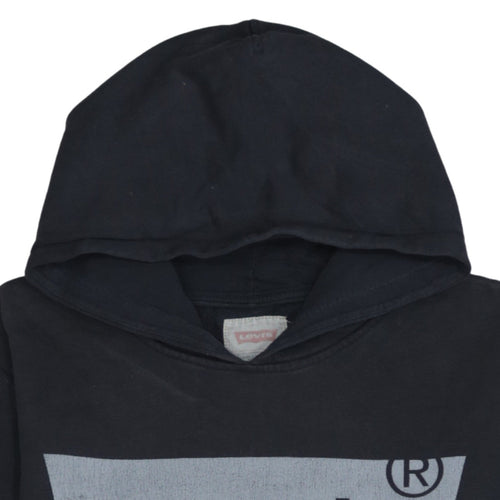 Levi's Boys Black Pullover Hoodie 16 Years Logo Fleece Sweatshirt