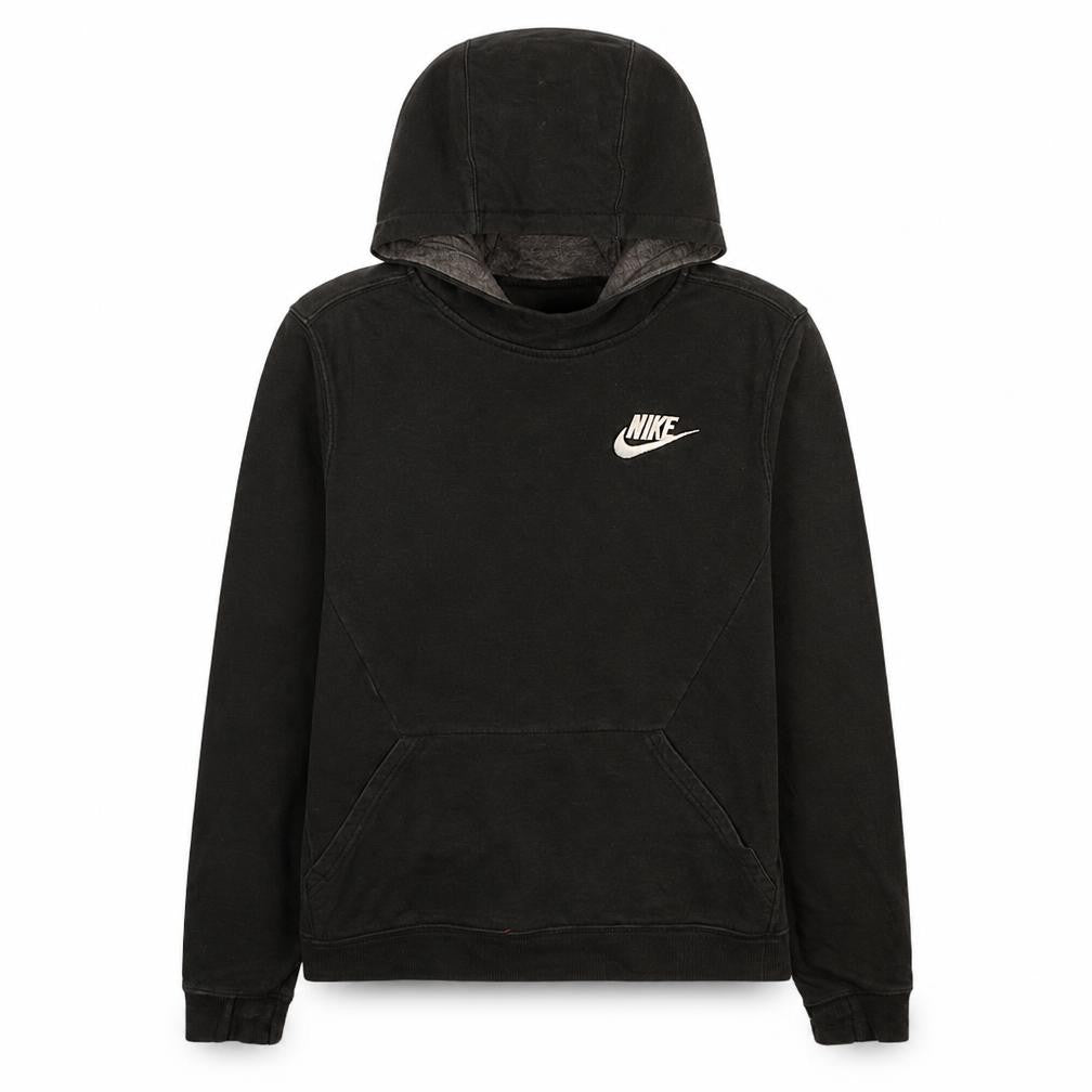 Front view of Nike Women’s Black XL Pullover Hoodie Sweatshirt with Logo