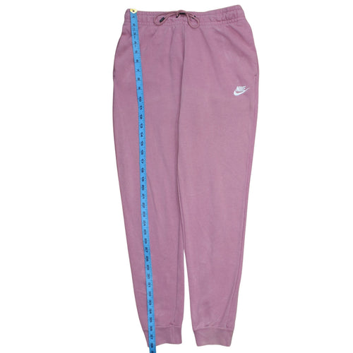 Nike Women Pink Fleece Sweatpants S Tapered Comfort Fit