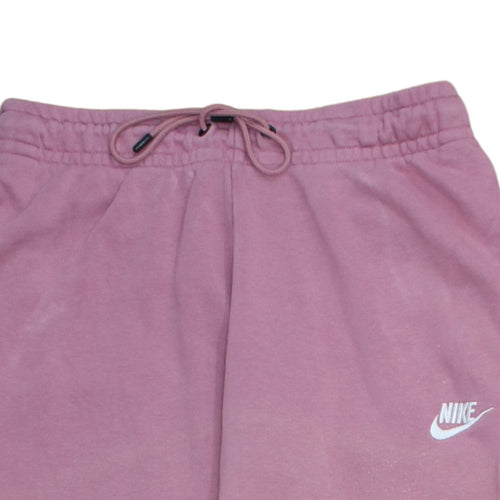 Nike Women Pink Fleece Sweatpants S Tapered Comfort Fit