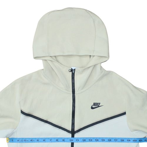 Nike Men’s Beige Full Zip Hoodie S Sports Jersey Regular Fit