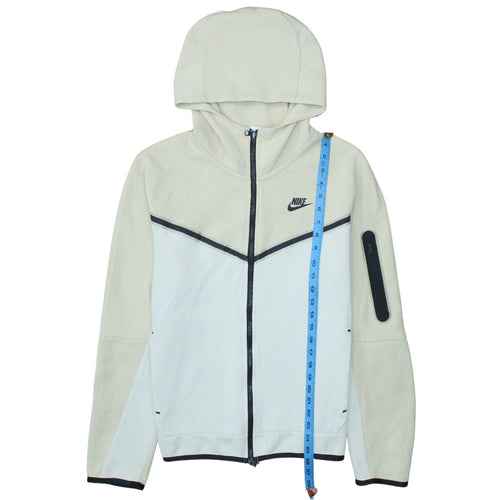 Nike Men’s Beige Full Zip Hoodie S Sports Jersey Regular Fit