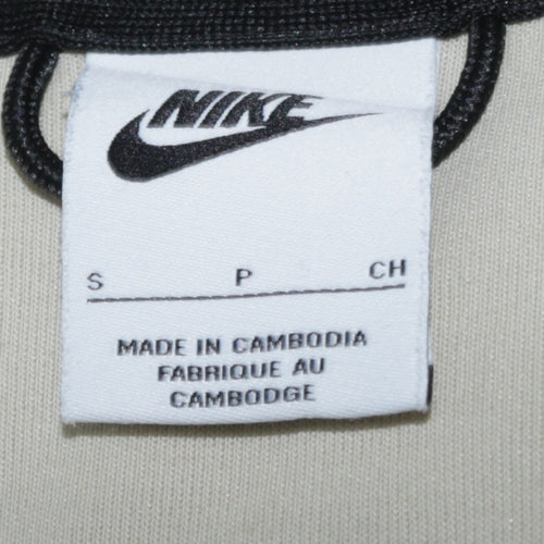 Nike Men’s Beige Full Zip Hoodie S Sports Jersey Regular Fit