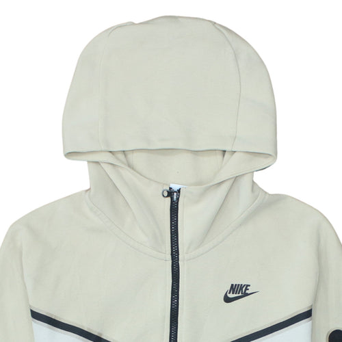 Nike Men’s Beige Full Zip Hoodie S Sports Jersey Regular Fit