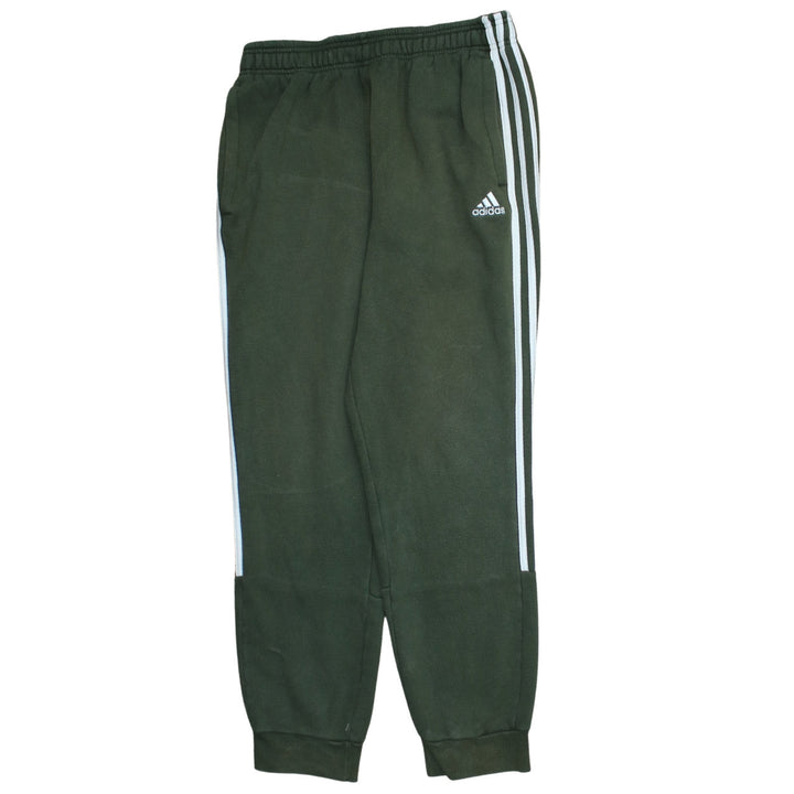 Adidas Men's Green Sweatpants M Regular Fit Fleece Tapered Trousers
