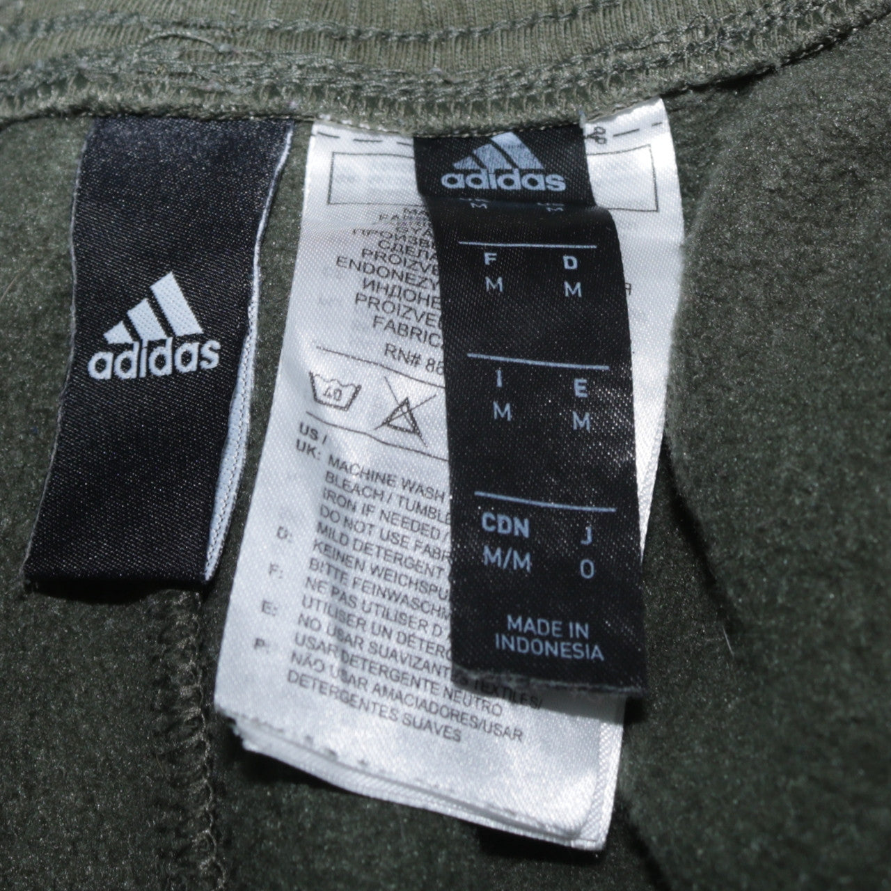 Adidas Men's Green Sweatpants M Regular Fit Fleece Tapered Trousers