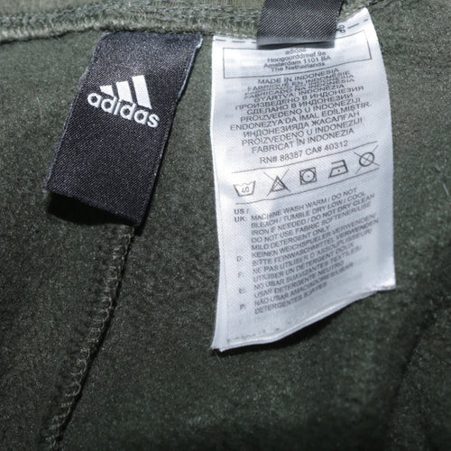 Adidas Men's Green Sweatpants M Regular Fit Fleece Tapered Trousers