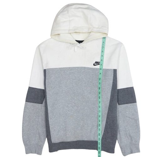Nike Men's Grey Colour Block Pullover Hoodie Size M