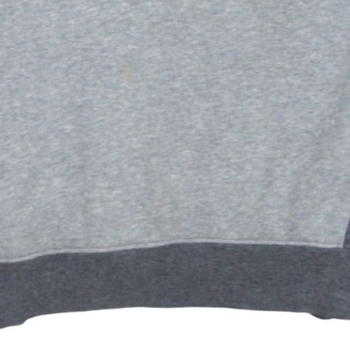 Nike Men's Grey Colour Block Pullover Hoodie Size M