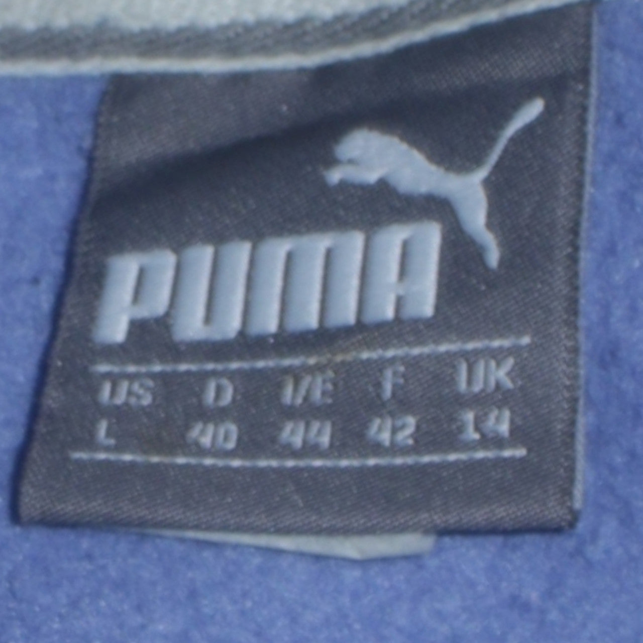 Puma Women’s Blue Pullover Hoodie Size 14 Cotton Blend Logo Sweatshirt