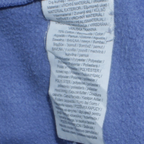 Puma Women’s Blue Pullover Hoodie Size 14 Cotton Blend Logo Sweatshirt