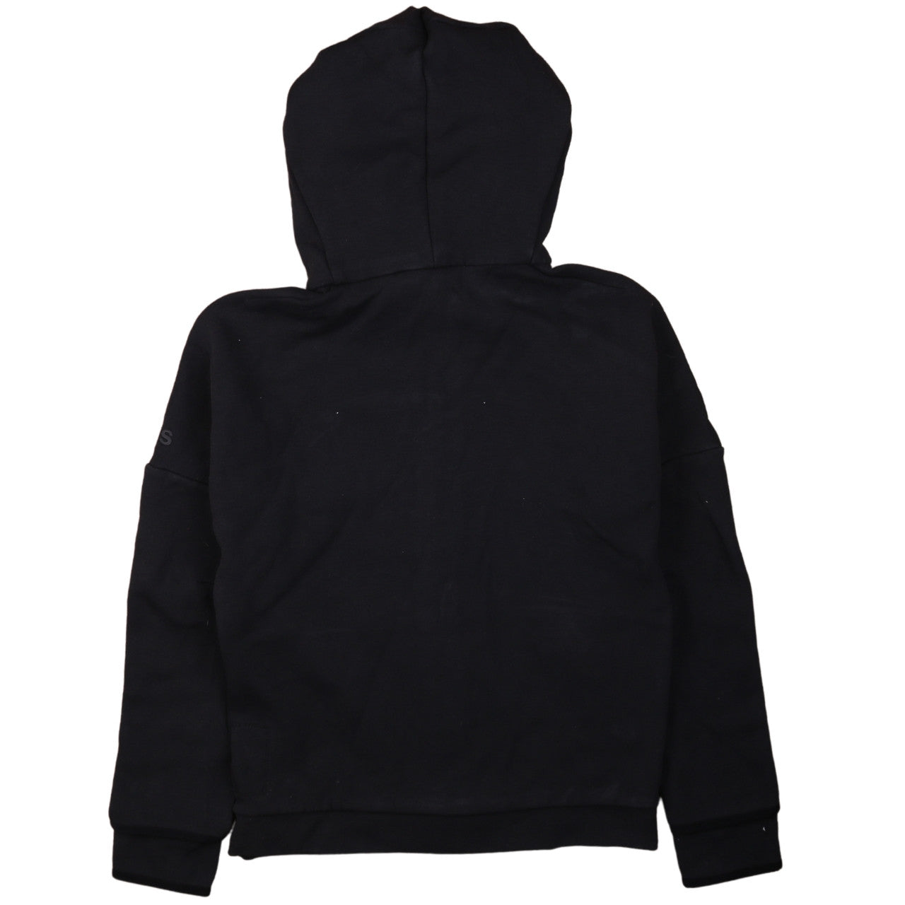 Adidas Boys Black Full Zip Hoodie 11-12 Years Fleece Logo Hooded Top