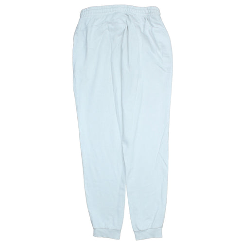 Puma Men’s White Logo Joggers M Drawstring Regular Fit Fleece Pants