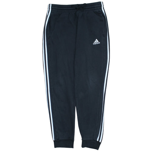 Adidas Men's Black Jogger Trousers L Cotton Blend Tapered Fit