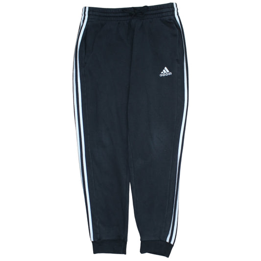 Adidas Men's Black Jogger Trousers L Cotton Blend Tapered Fit