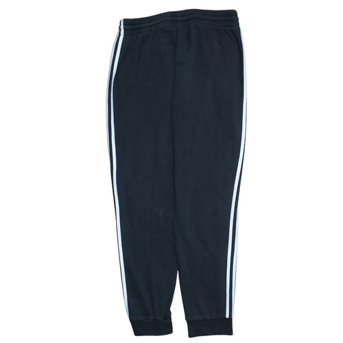 Adidas Men's Black Jogger Trousers L Cotton Blend Tapered Fit