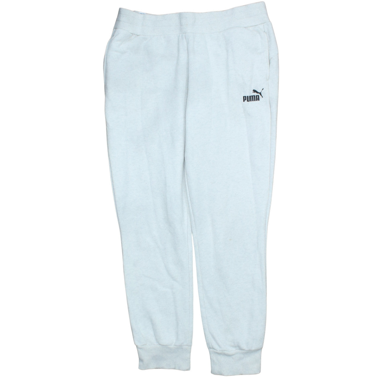 Puma Women’s White Jogger Trousers L Soft Fleece Comfort Fit