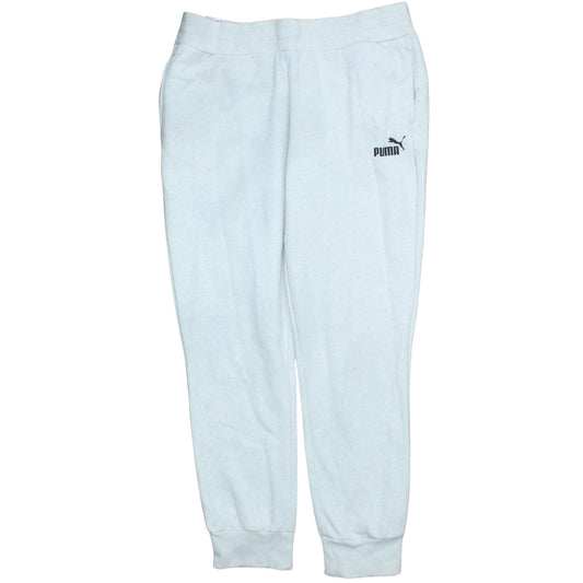 Puma Women’s White Jogger Trousers L Soft Fleece Comfort Fit