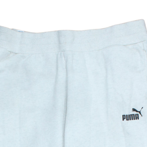 Puma Women’s White Jogger Trousers L Soft Fleece Comfort Fit