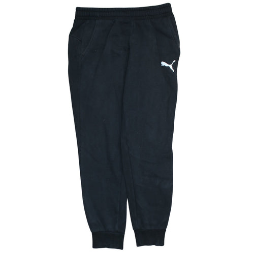Puma Men's Black Joggers Regular Fit Fleece Trousers M
